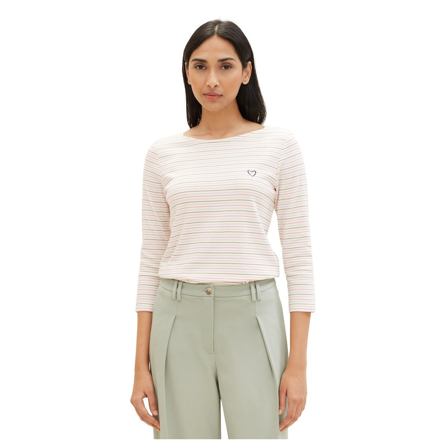 Tom Tailor T-shirt boat neck stripe