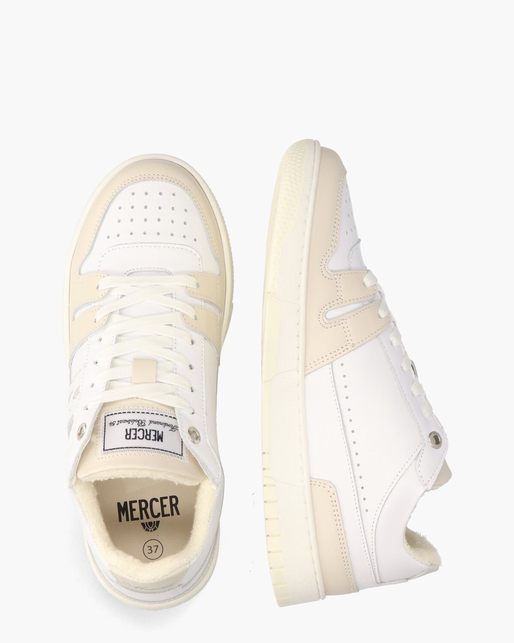 Mercer Amsterdam The Brooklyn M Wit/Ecru Damessneakers