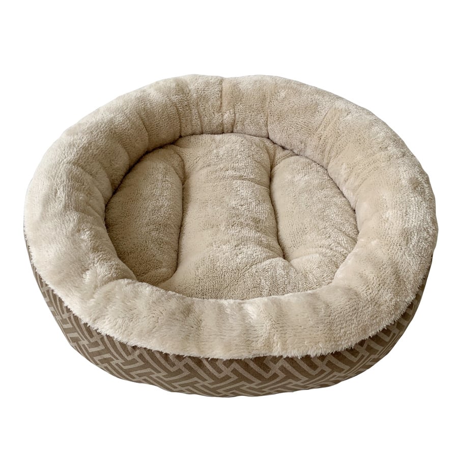 Cama geométrica marrom para gatos da Catshion