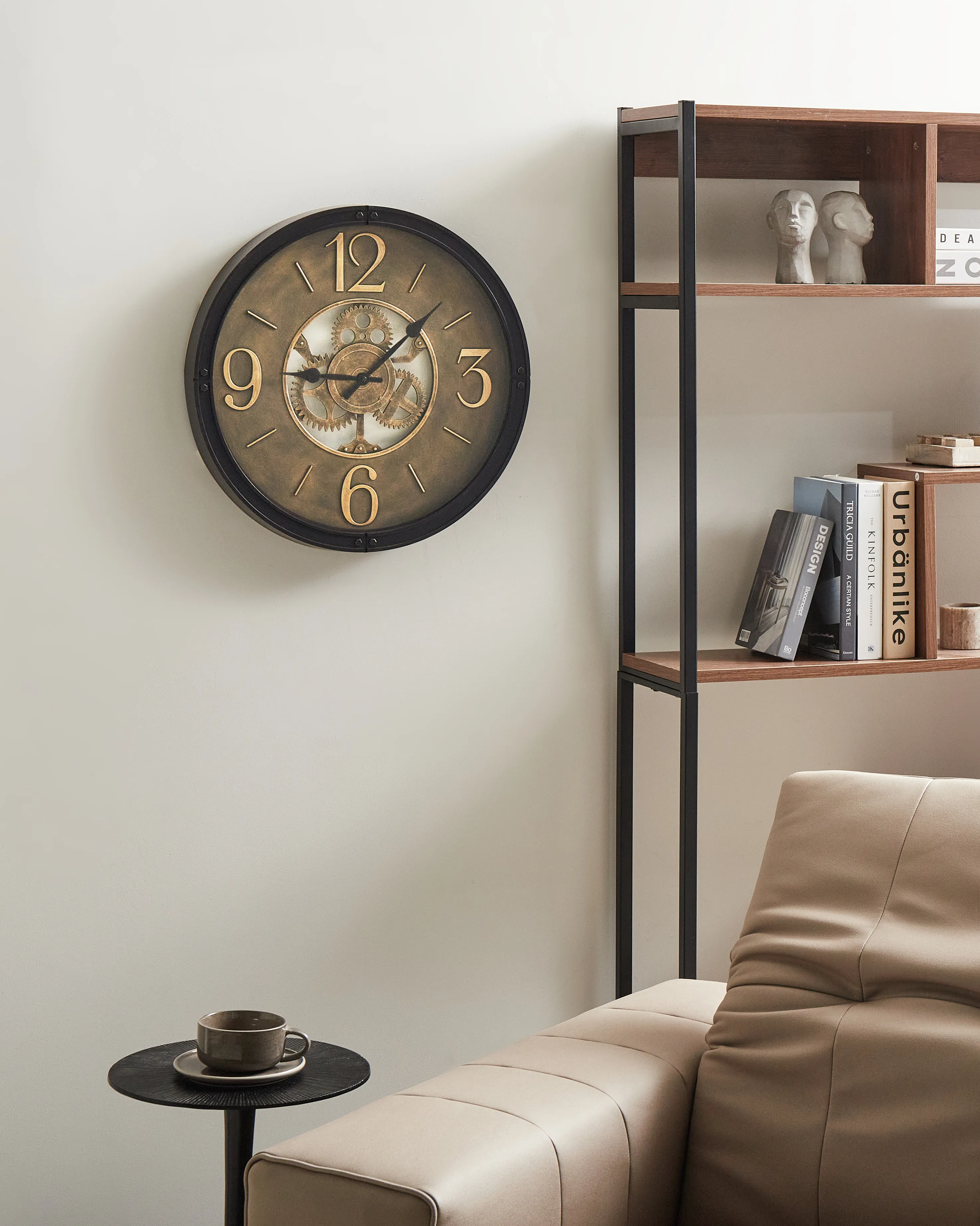 Wandklok ALBACETE 50 cm Zwart