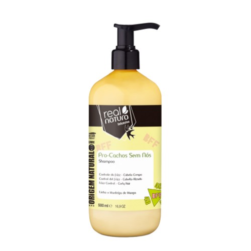Real Natura Pro-Cachos Sem Nós Shampoo Sem Sal 500ml