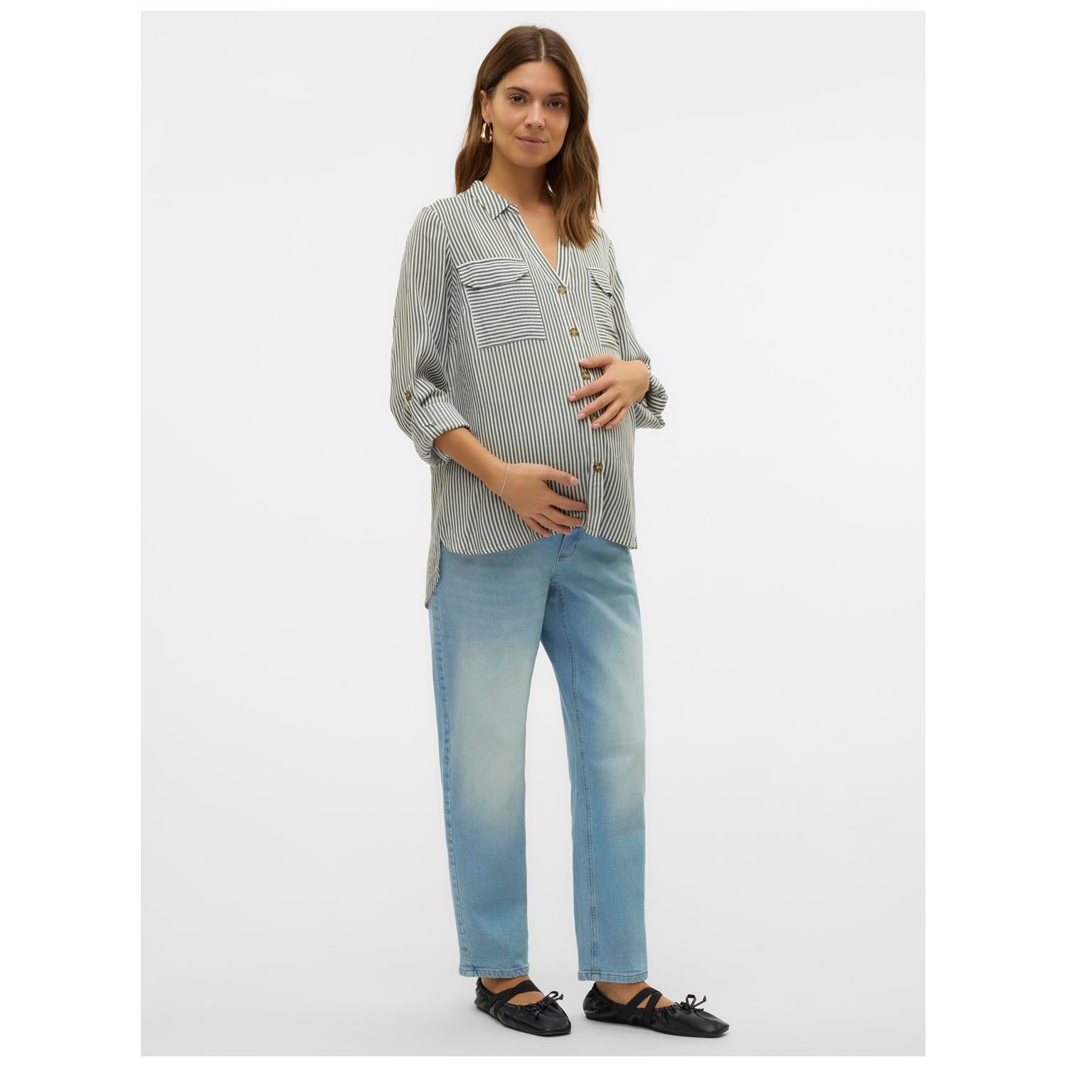 VERO MODA zwangerschapsdenim lang denim effen - Prénatal