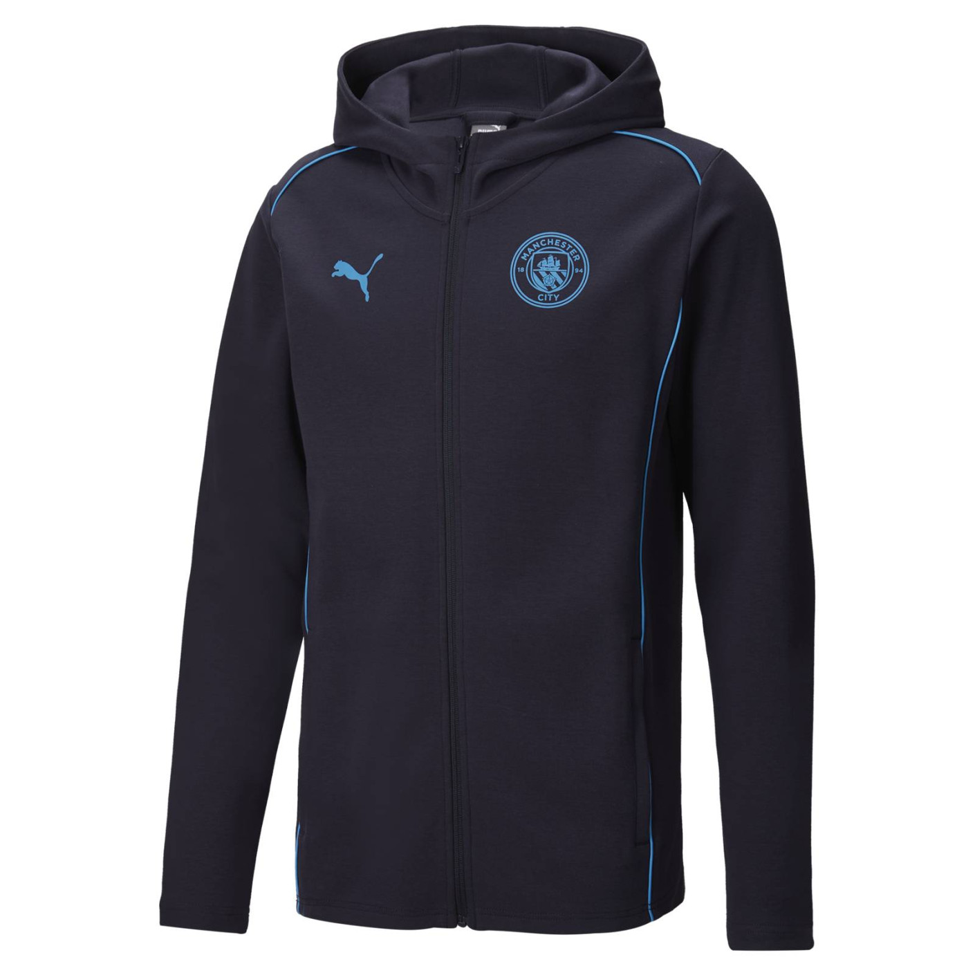 PUMA Manchester City Casuals Vest 2024-2025 Donkerblauw Blauw
