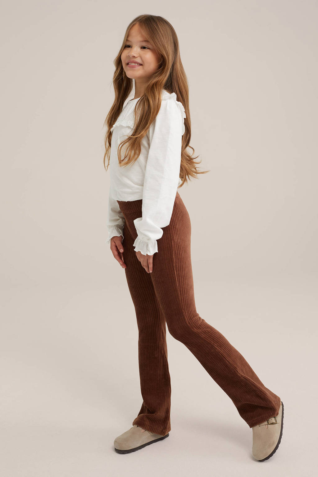 WE Fashion velours flared broek