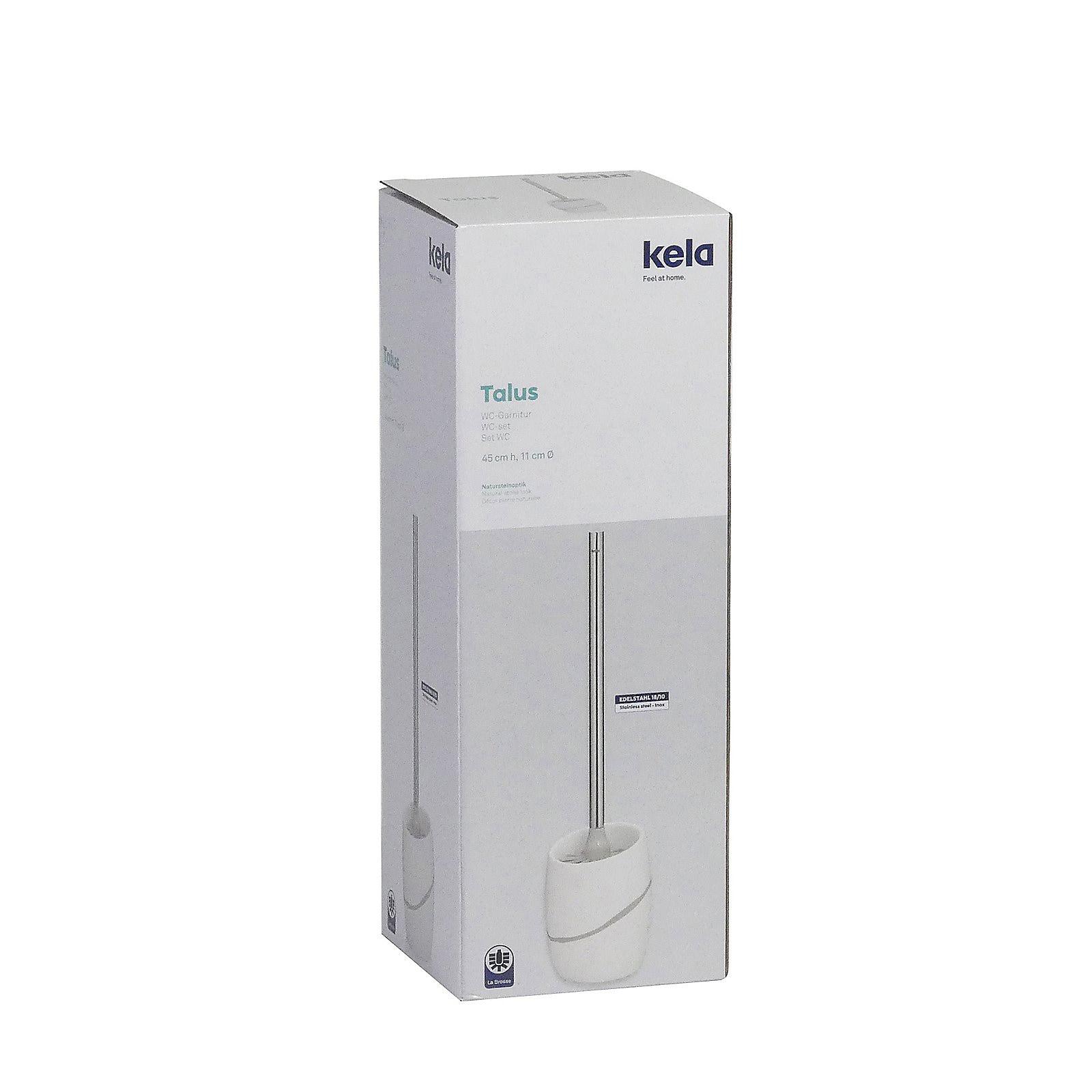 kela WC-Garnitur TALUS 8,5 x 14 cm Kunststoff grau