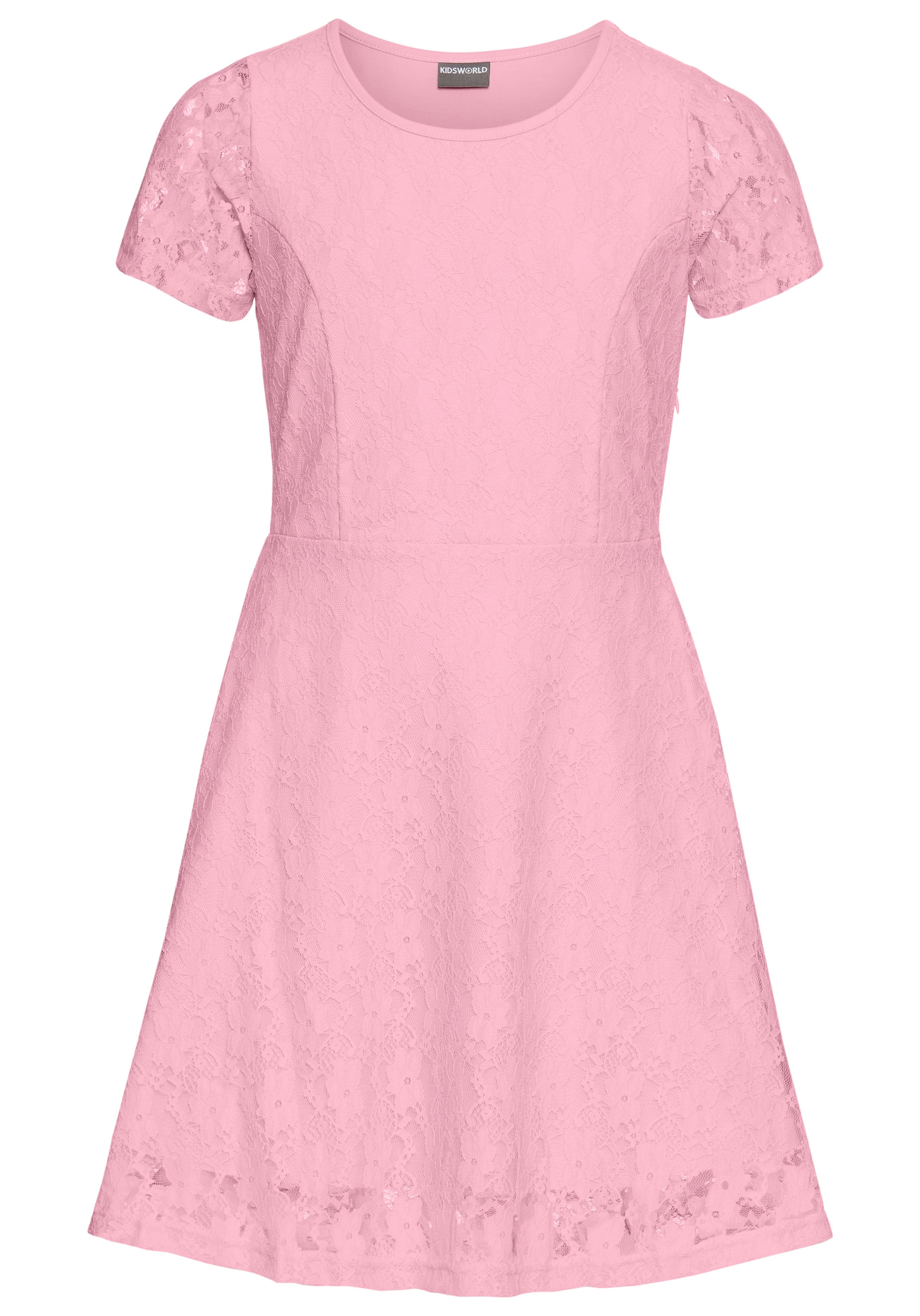 KIDSWORLD Spitzenkleid »Jerseykleid mit aufwendiger Spitze« Festliches Kleid mit Spitze