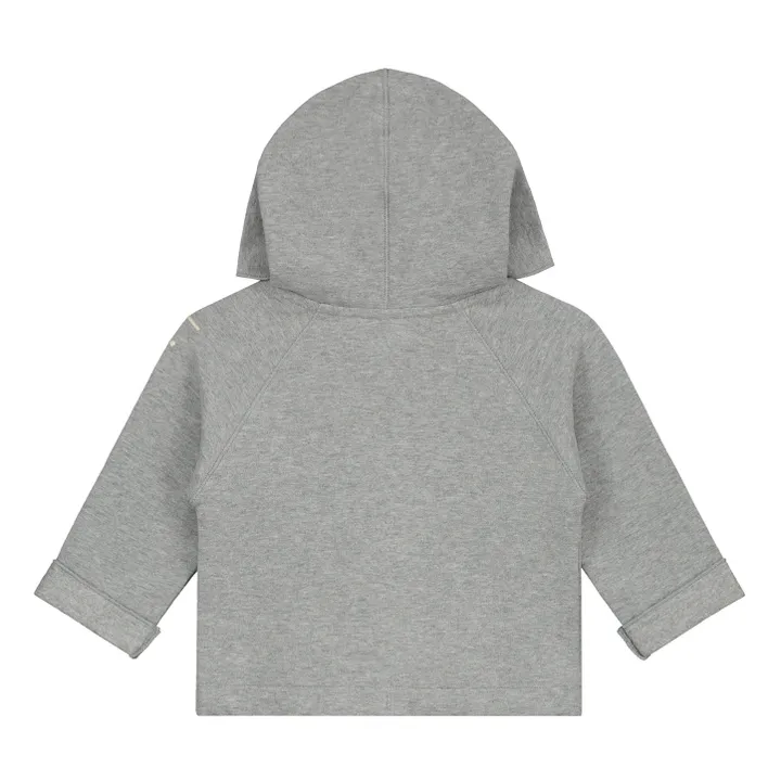Gray Label Cardigan Capuche Coton Bio | Gris