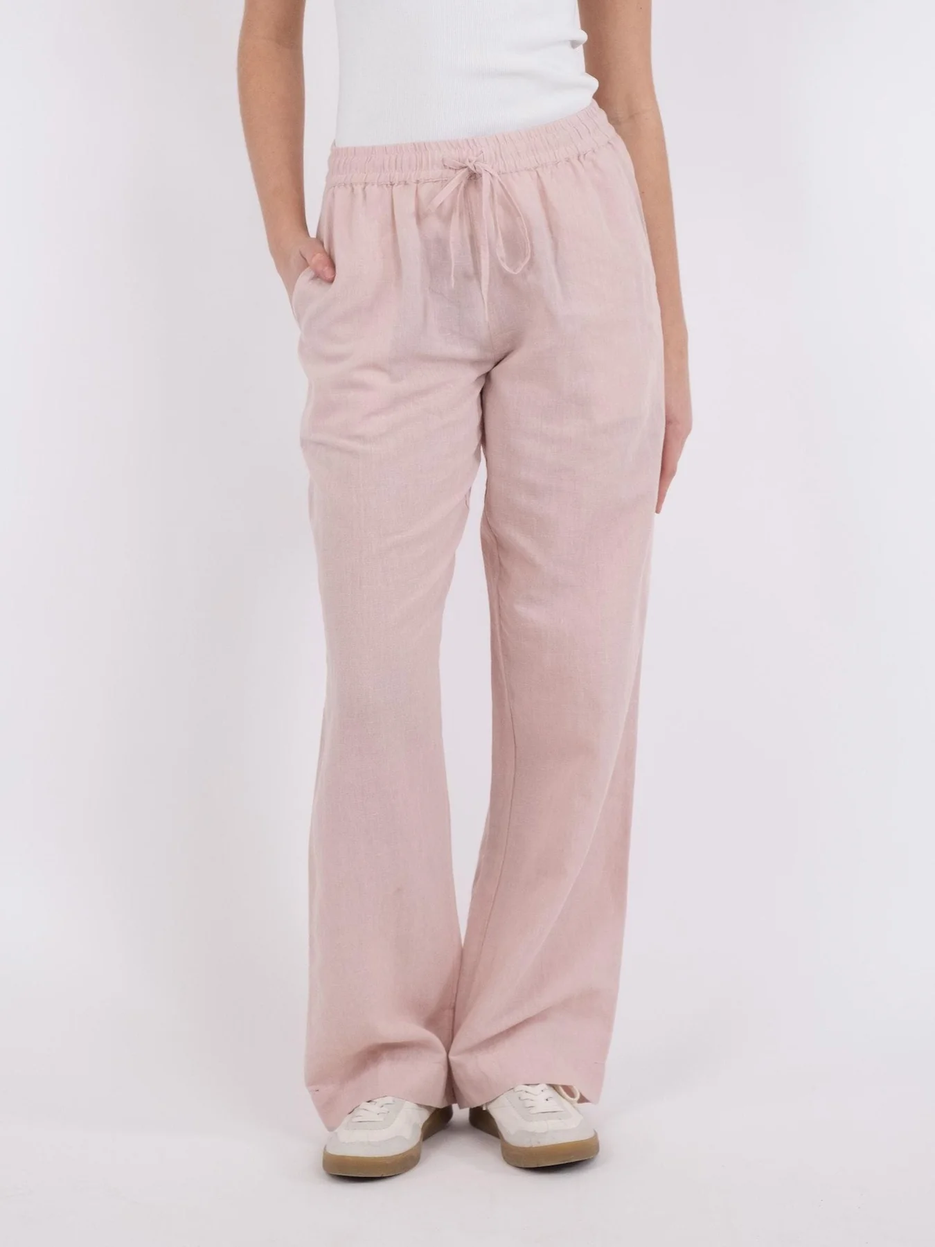 Neo Noir Sonar Linen Pants rose smoke
