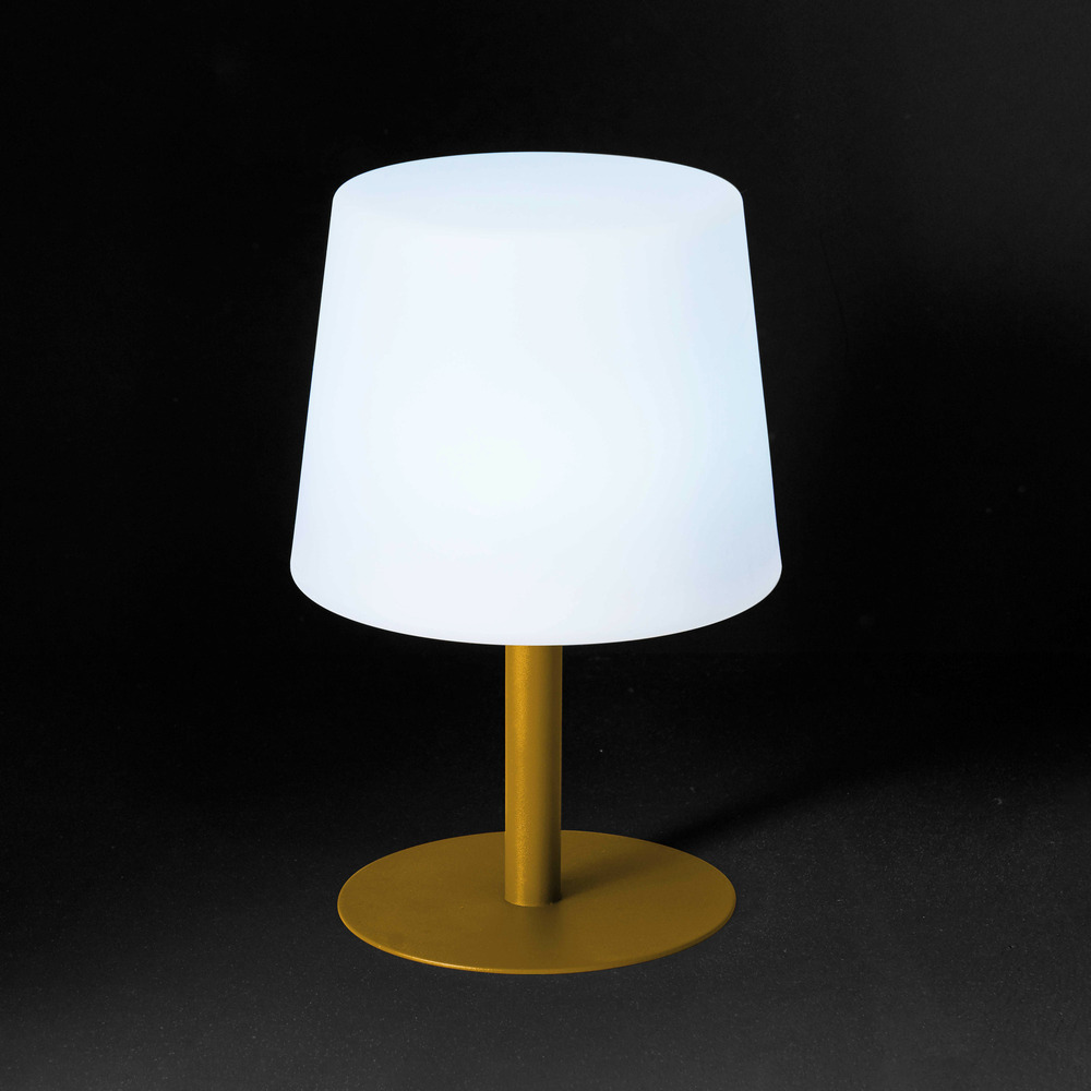 Mini lampe acier jaune