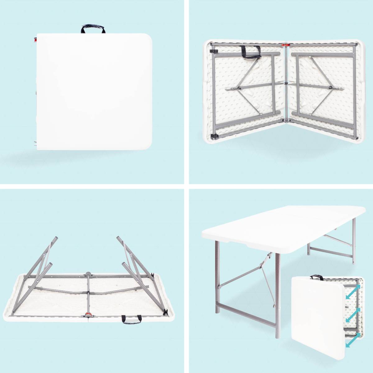 LifeGoods Inklapbare tafel 120x60 cm - White