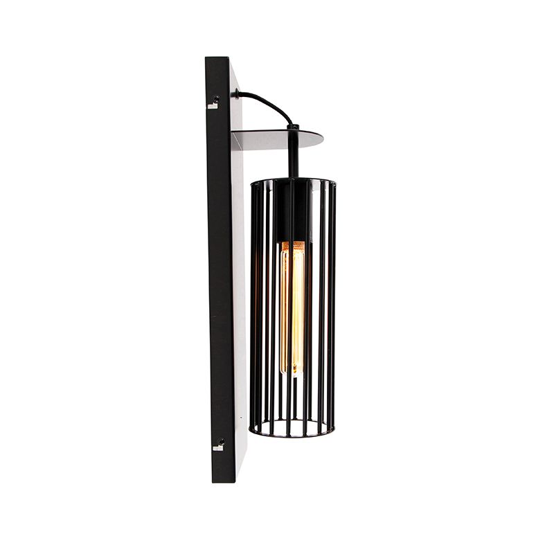 Moderne wandlamp zwart draad - Balenco Wazo