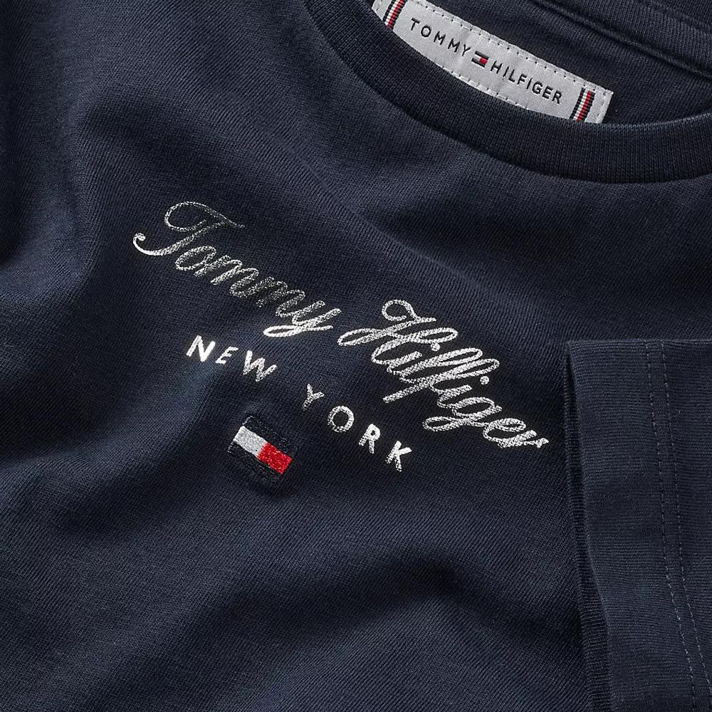Tommy Hilfiger T-shirt Noir Fille Tommy Hilfiger Foil