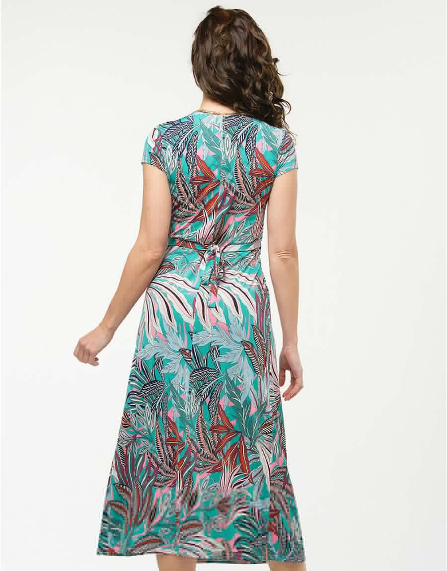 Robe longue turquoise