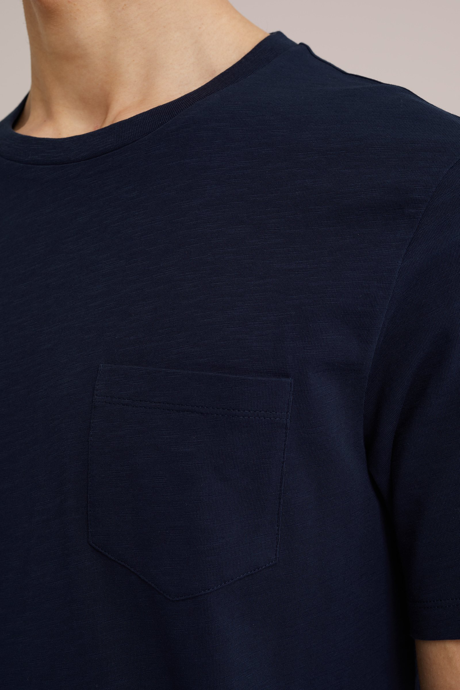 T-shirt met borstzak WE Fashion Donkerblauw