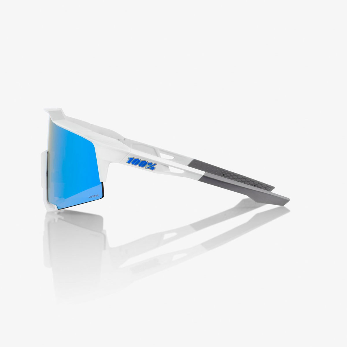 100% Speedcraft Sport Zonnebril Mat Wit met HiPER Blue Multilayer Mirror Le
