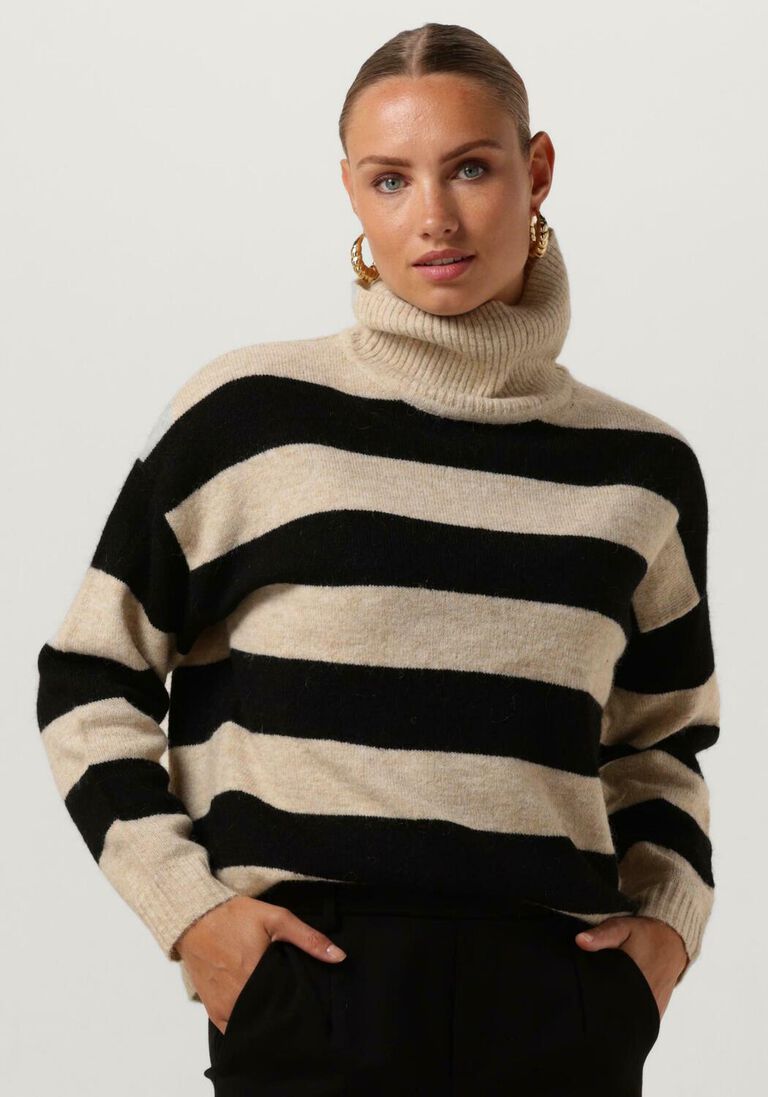 OBJECT beige object coltrui objminna l/s rollneck knit pullover noos