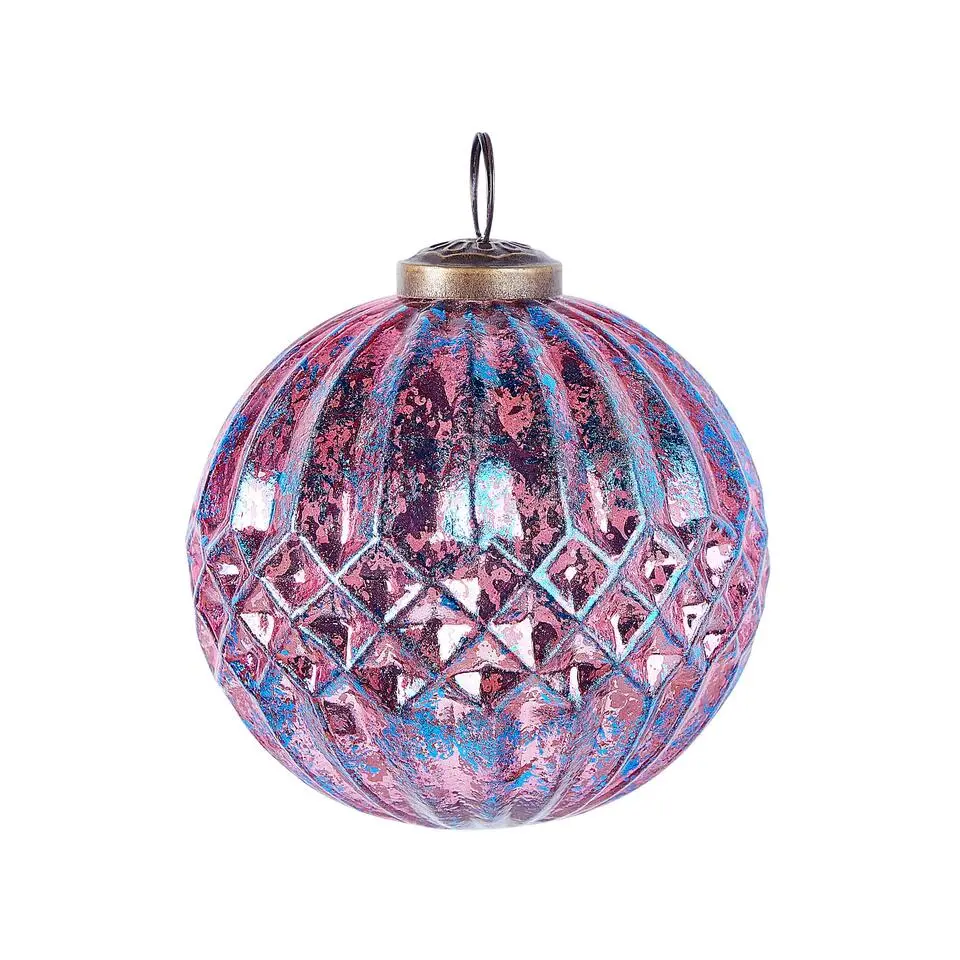 ASTRAL - Kerstballen set van 6 - Roze - Glas