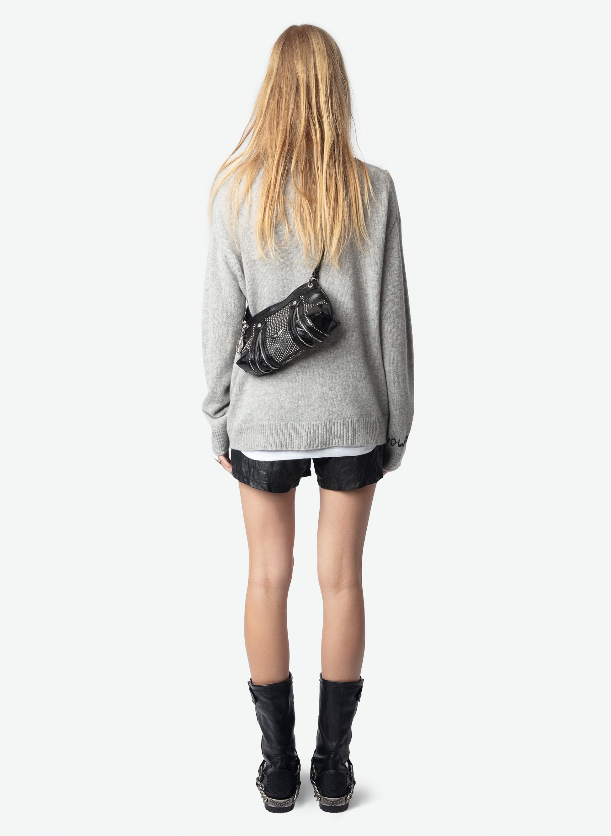 ZADIG&VOLTAIRE Pull brodé en cachemire markus - Gris