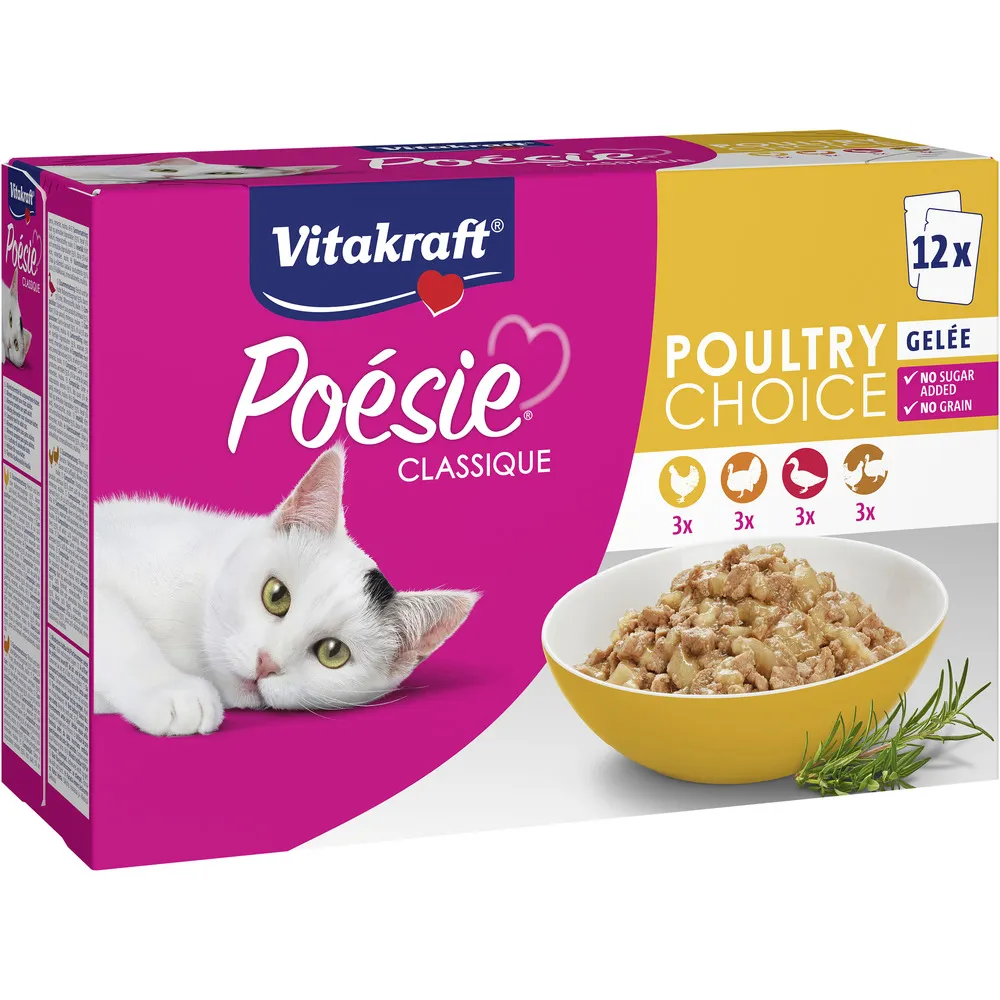 Vitakraft Poésie Classique vådmad til kat multipak, gele - 12 stk