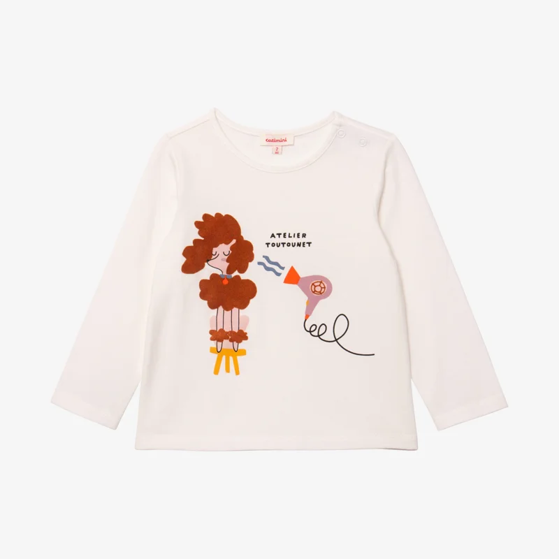 Tee-shirt bio fille chien Catimini Aucune nuance