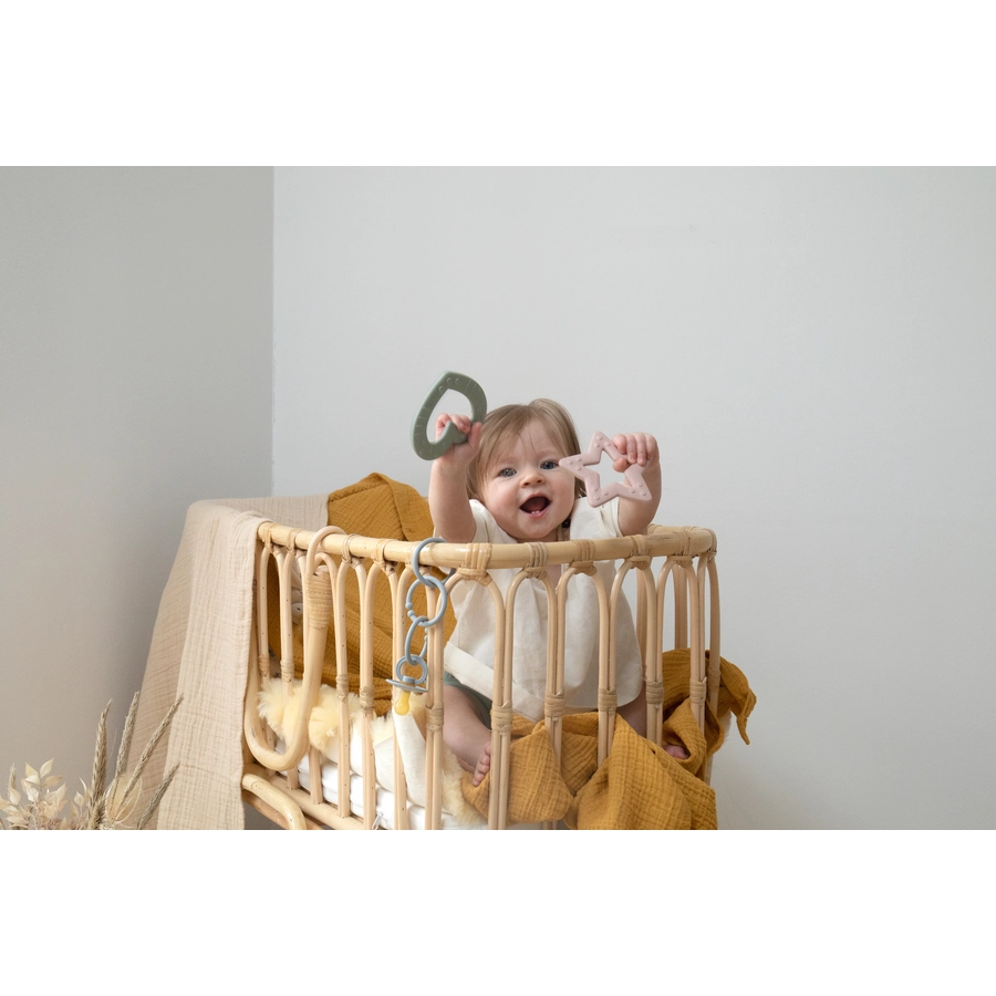 BIBS® Beißring Baby Bitie Heart ab dem 3. Monat in sage