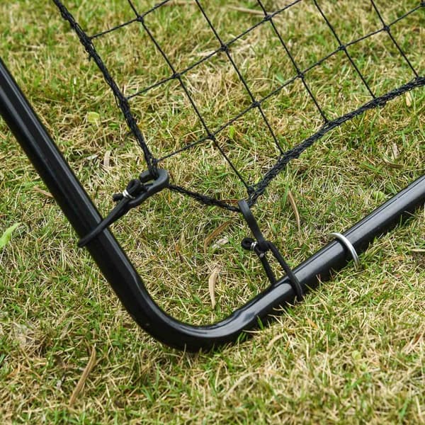 Kickback Rebounder Goal Rebound Veggnett, Stål+Pe, 75X126Cm, Treningshjelp For Fotball, Svart