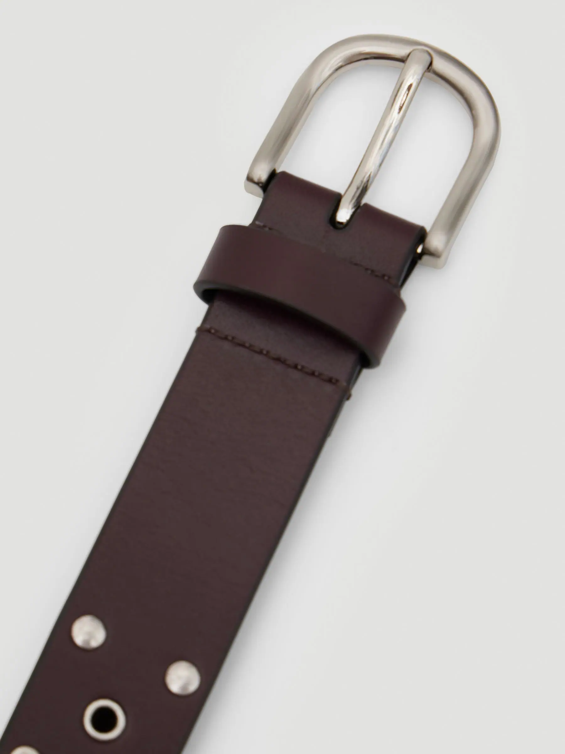 Rood - Hush Leather Studded Eyelet Belt