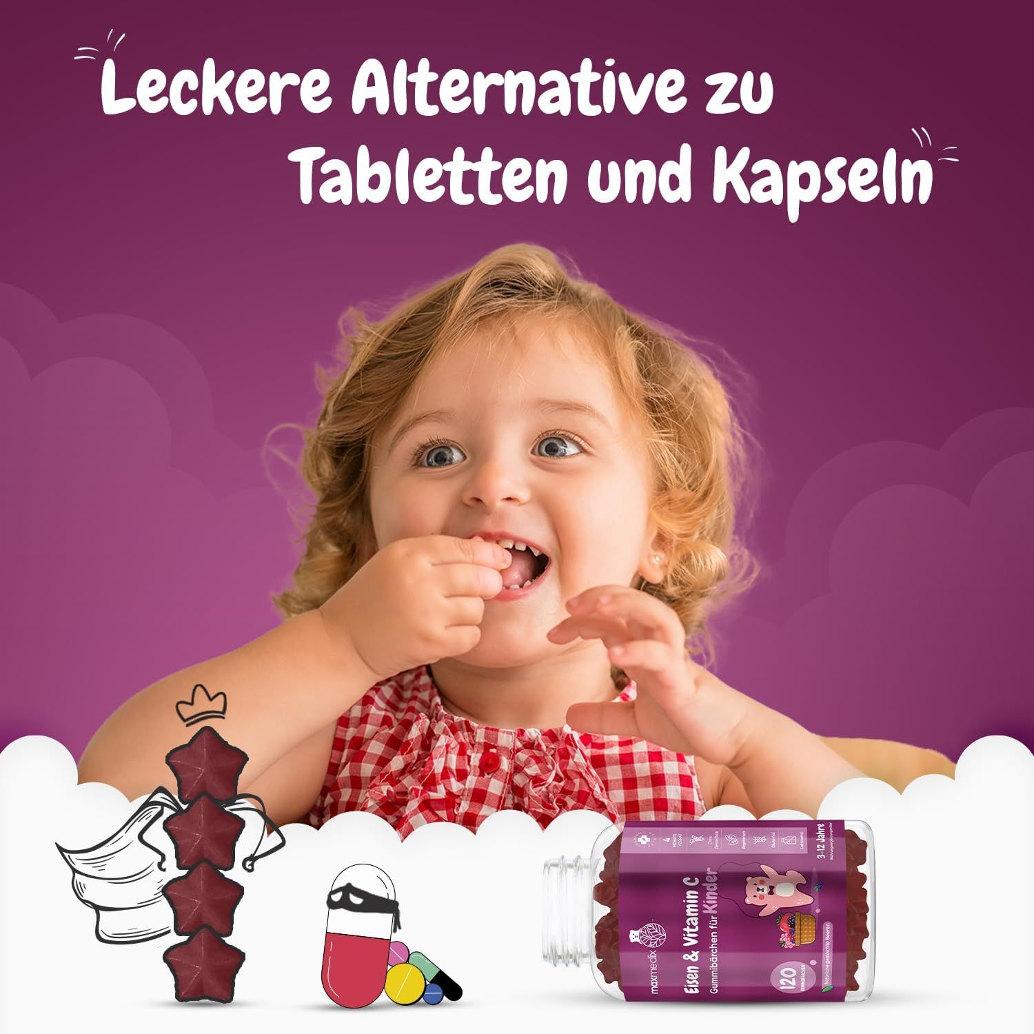 maxmedix Eisen & Vitamin C für Kinder