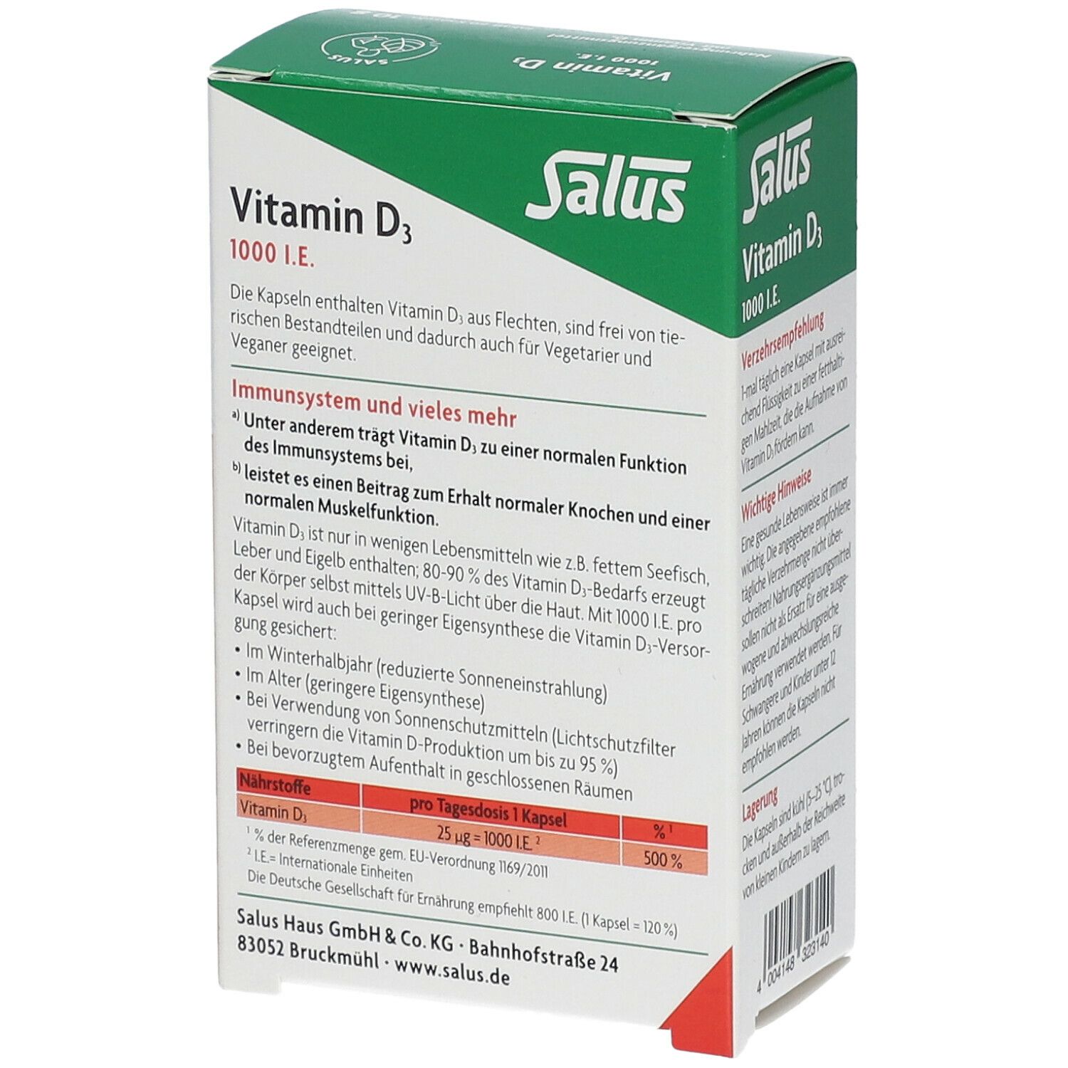 Salus® Vitamin D3 1000 Vital-Kapseln