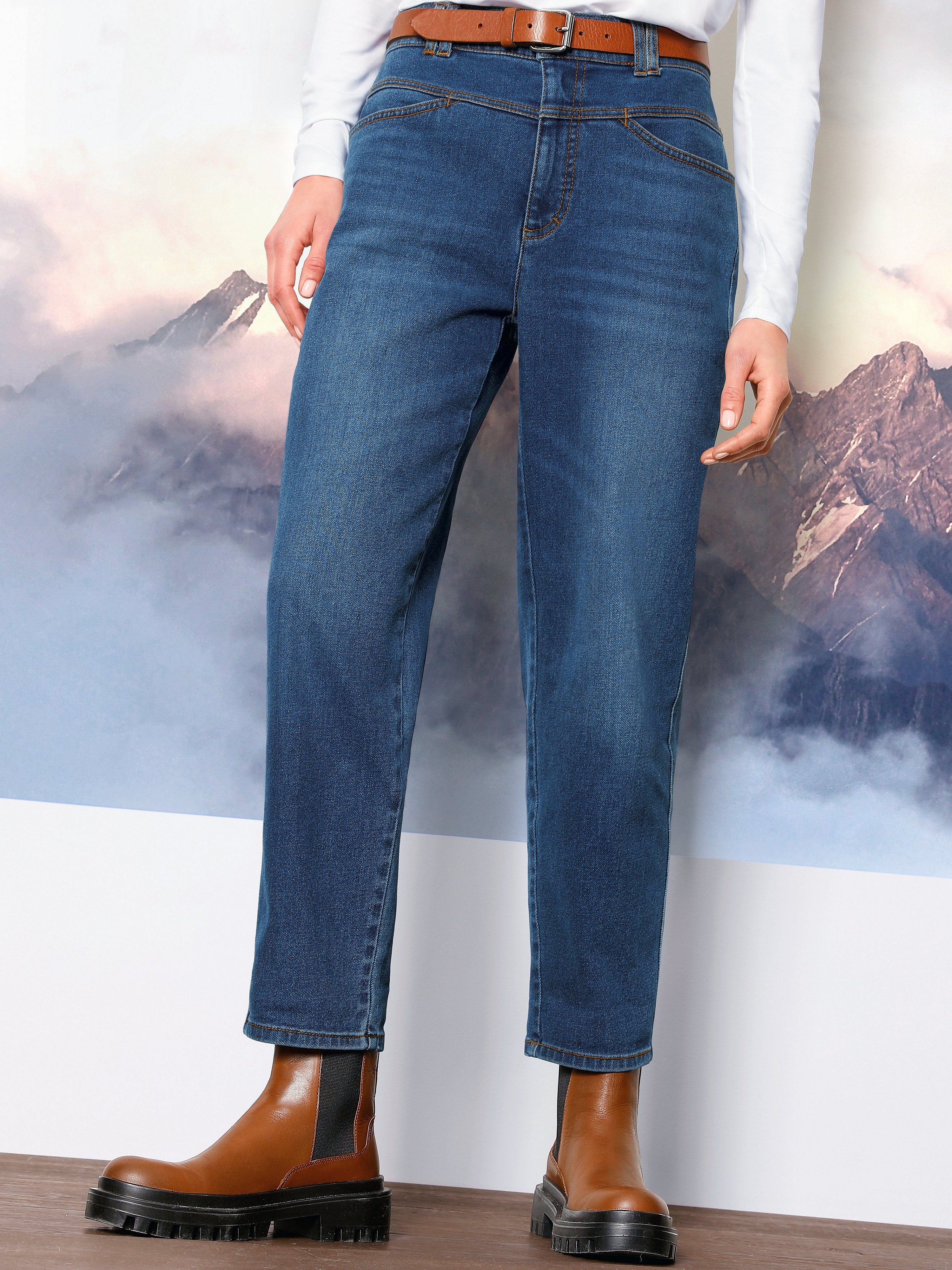Knöchellange Slim Fit-Jeans