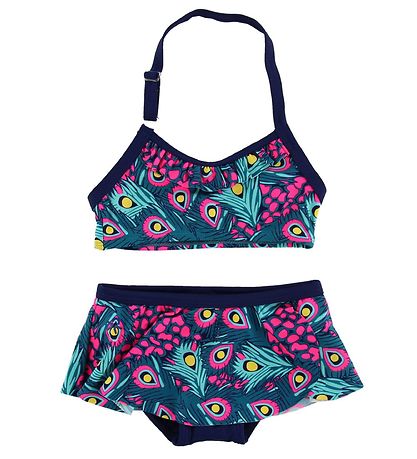 Color Kids Bikini - Tracy - Navy/Pink m. P?fuglefjer