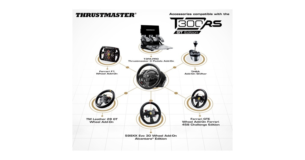 ThrustmasterT300 RS GT Edition stuur  (Zwart, Pc, PS3, PS4, PS5)