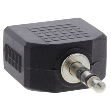 Q-Link stereo splitter 3,5mm 1 stuk male / 2 stuk female