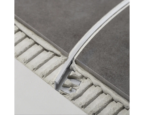 Durosol aluminium zilver hoekprofiel, 250 cm hoog, 11 mm