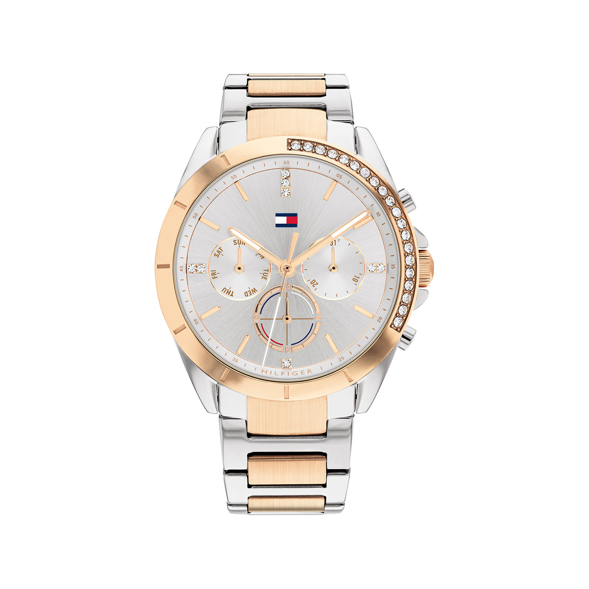 Montre Tommy Hilfiger femme acier bicolore rose