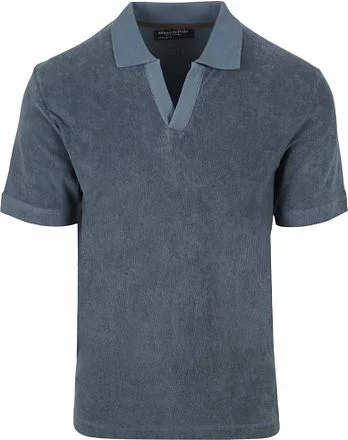 Marc O'Polo Poloshirt Riva Terry Cloth Blauw 524213453218-870 kopen