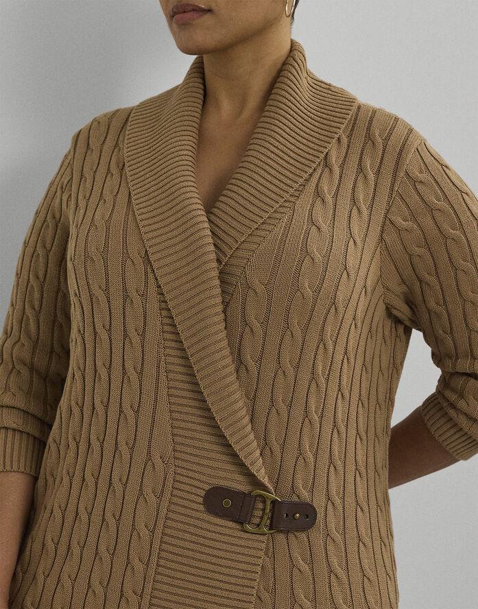 Lauren Ralph Lauren GASSED COTTON-LS SHAWL COLLAR P/O Classic camel