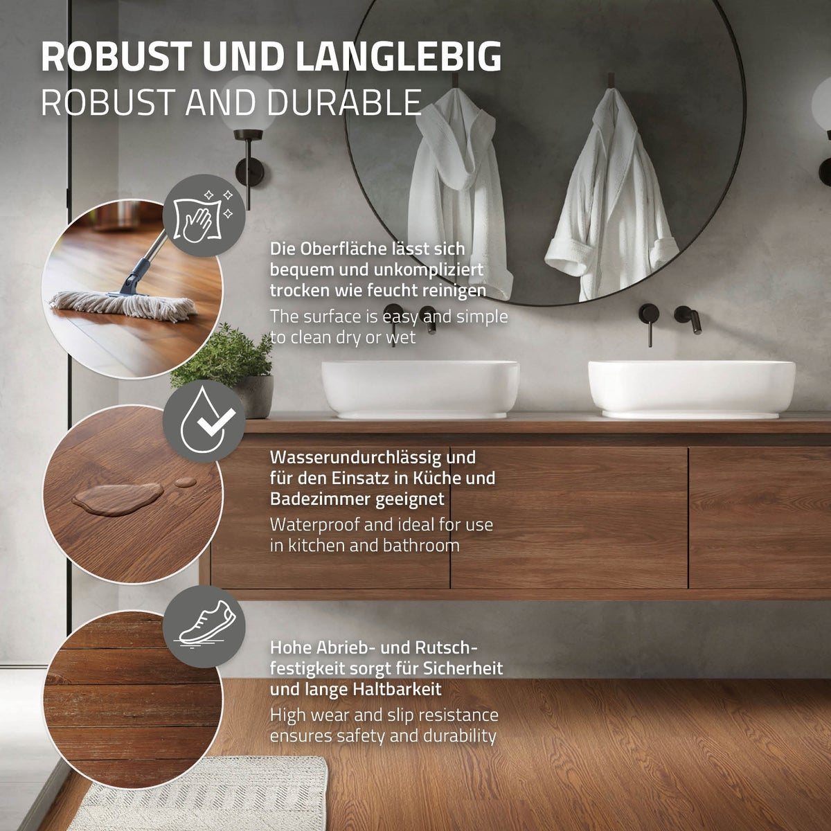 ML-Design Deluxe PVC-vloer, zelfklevende vinylplanken, vinylvloer, 91,5 cm x 15,3 cm x 2 mm, dikte 2 mm, 2,23 m²/16 planken, rode eik, bruin, houtlook, antislip, waterdicht, eenvoudige installatie