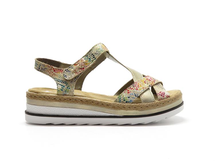 Rieker V7919 beige-multi/muschel