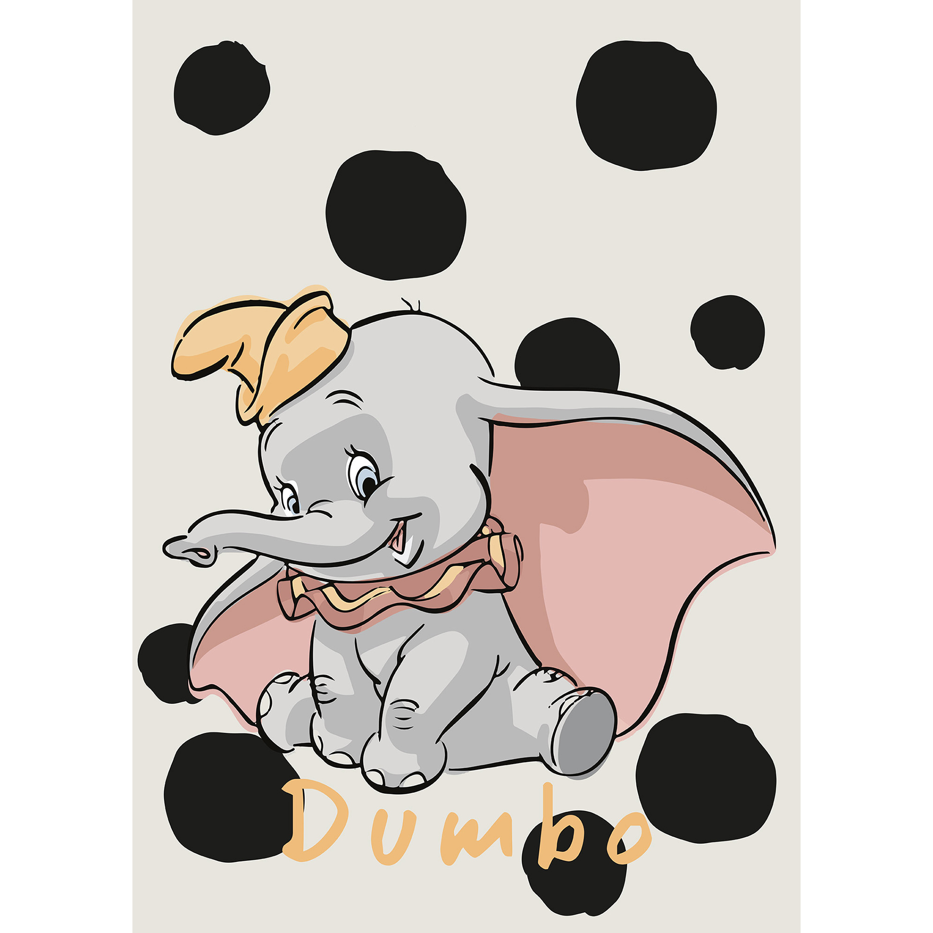 Wandbild DUMBO DOTS - bunt - 50x70 cm
