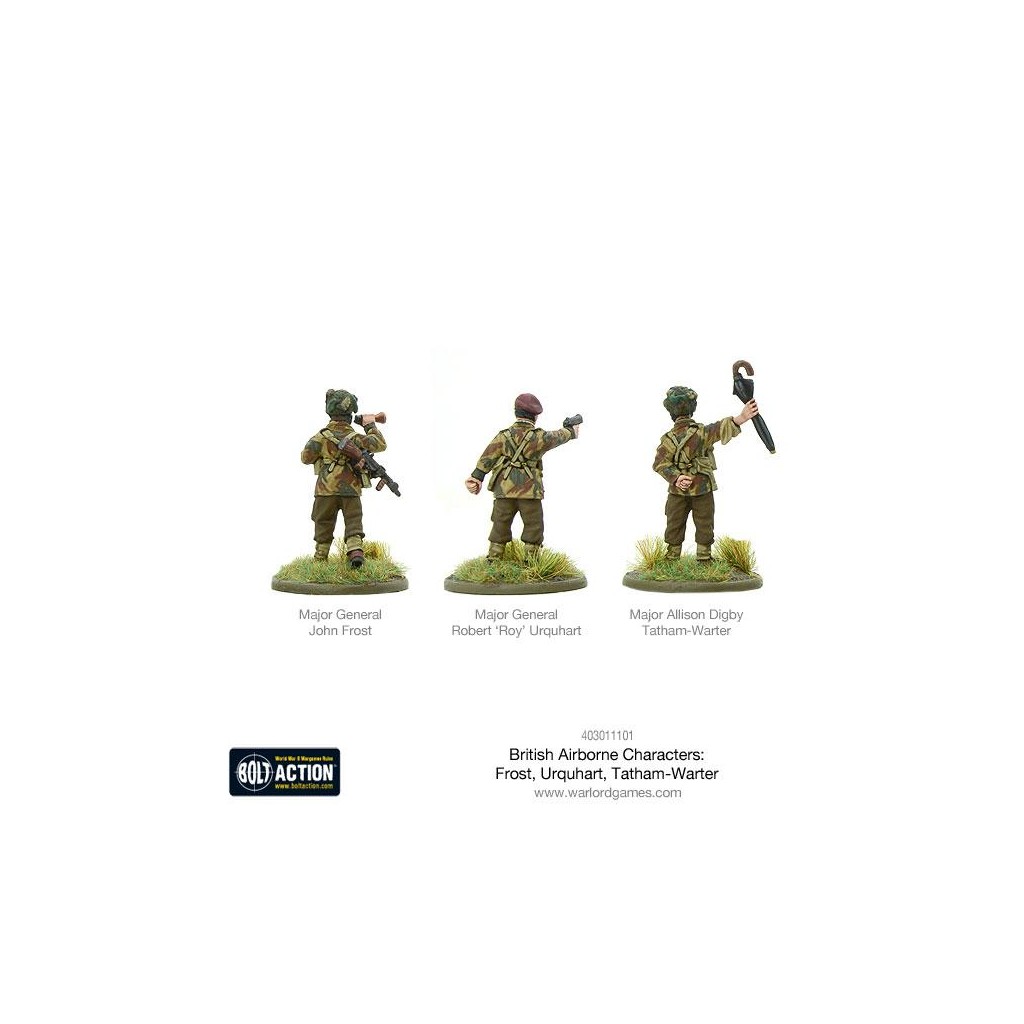 Bolt Action - British Aiborne Characters - Frost, Urquhart & Tatham-Warter