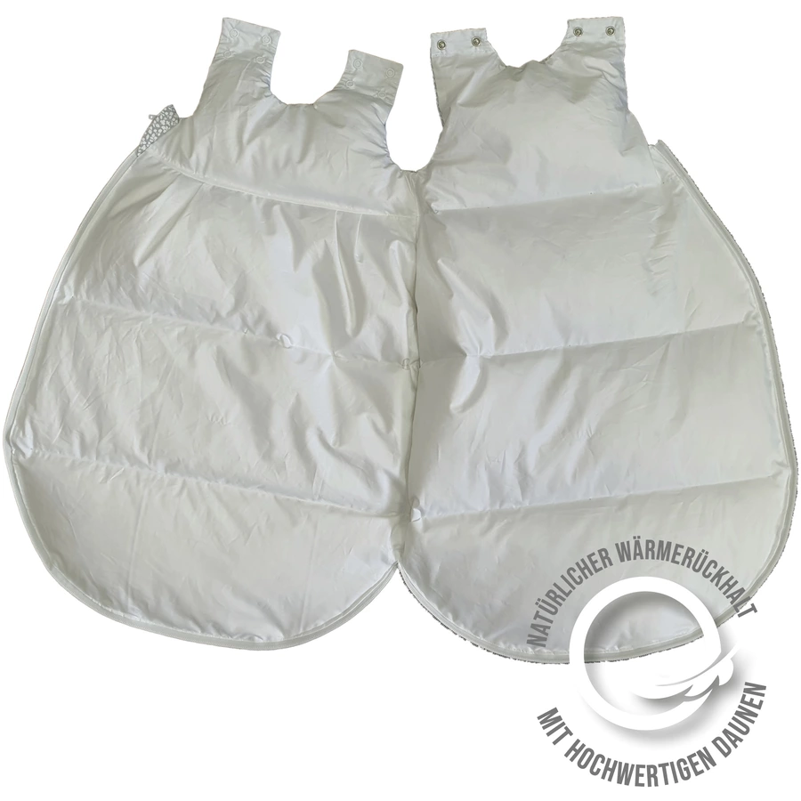 Odenwälder Thermo-Nest Daunenschlafsack Dots Silber
