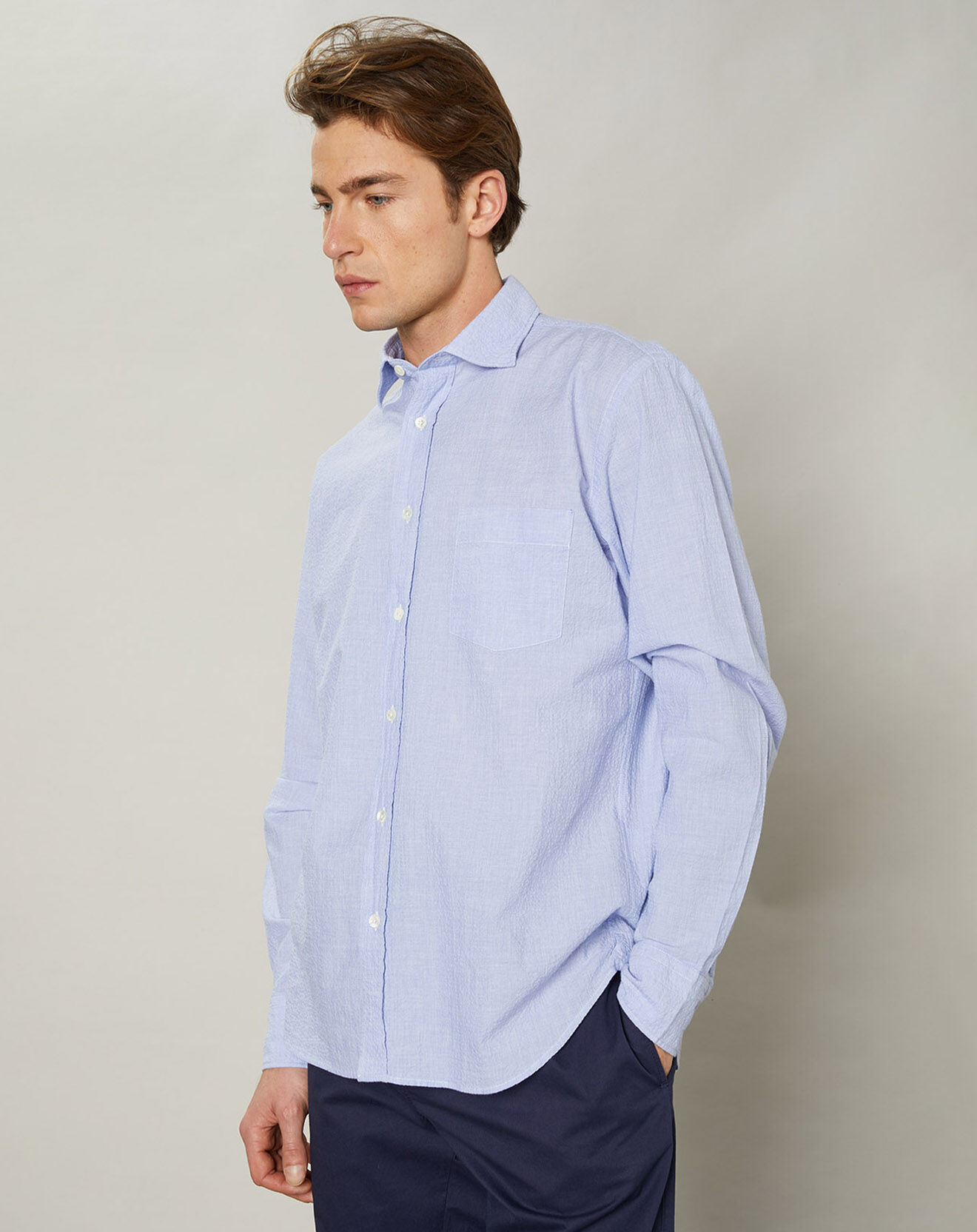 Hartford Chemise regular Paul bleue
