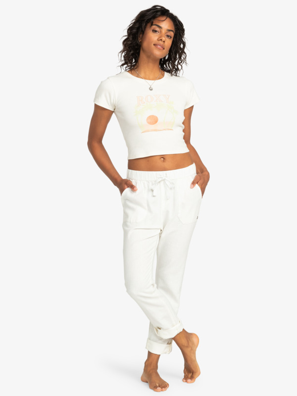 On The Seashore Pantalon cargo Blanc Femme