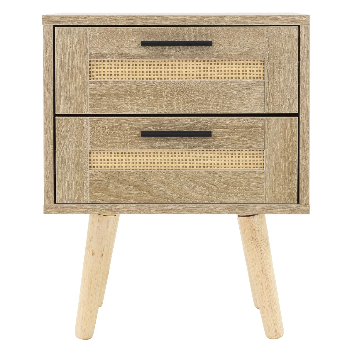 ML-Design - Table de Nuit avec 2 Tiroirs