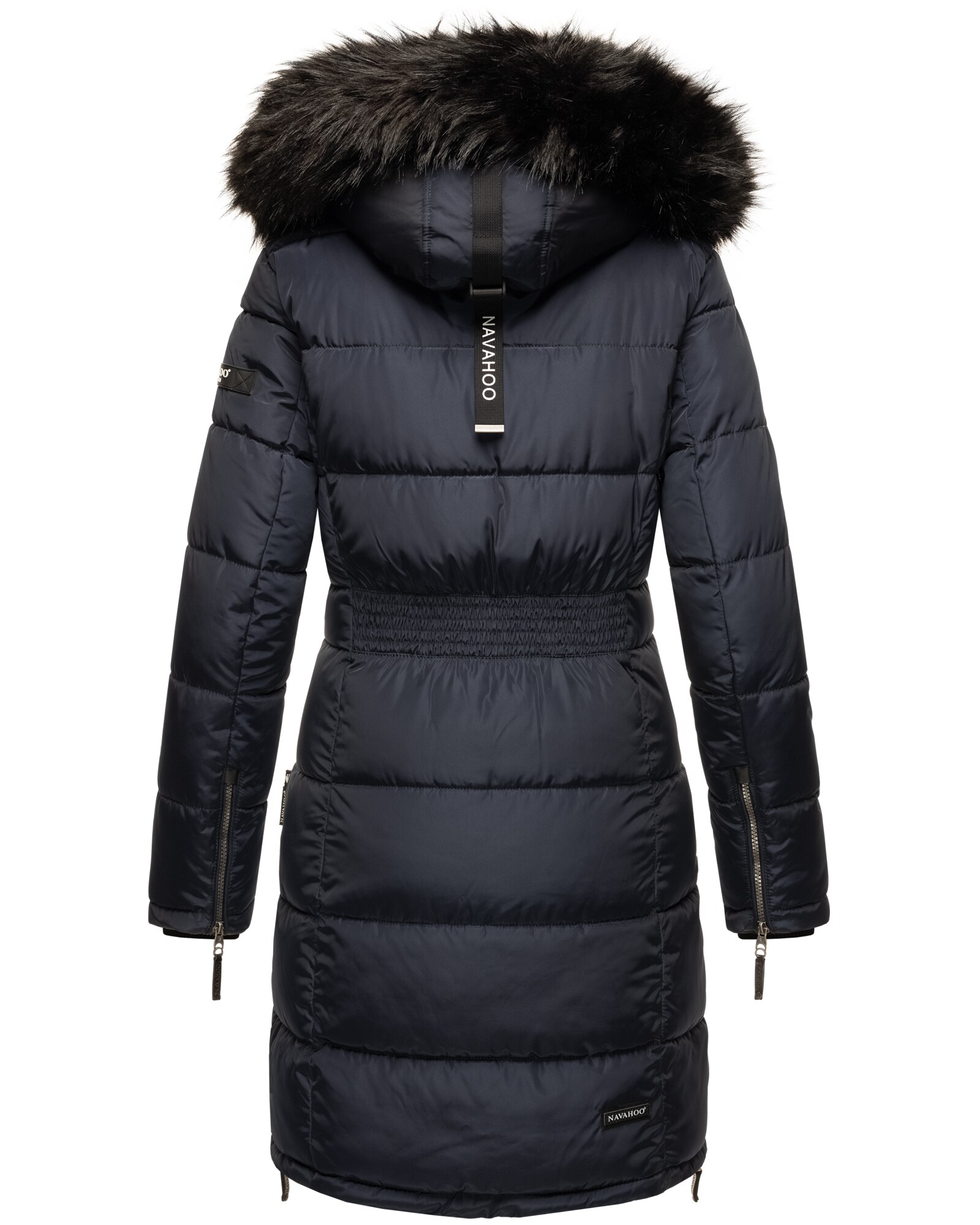 NAVAHOO Damen Stylischer Steppmantel Winter Parka mit edlem Fellimitat Sinja