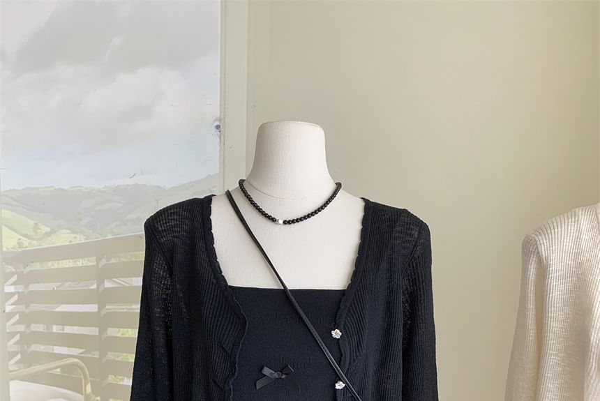 Dute - Set: effen vest + crop top