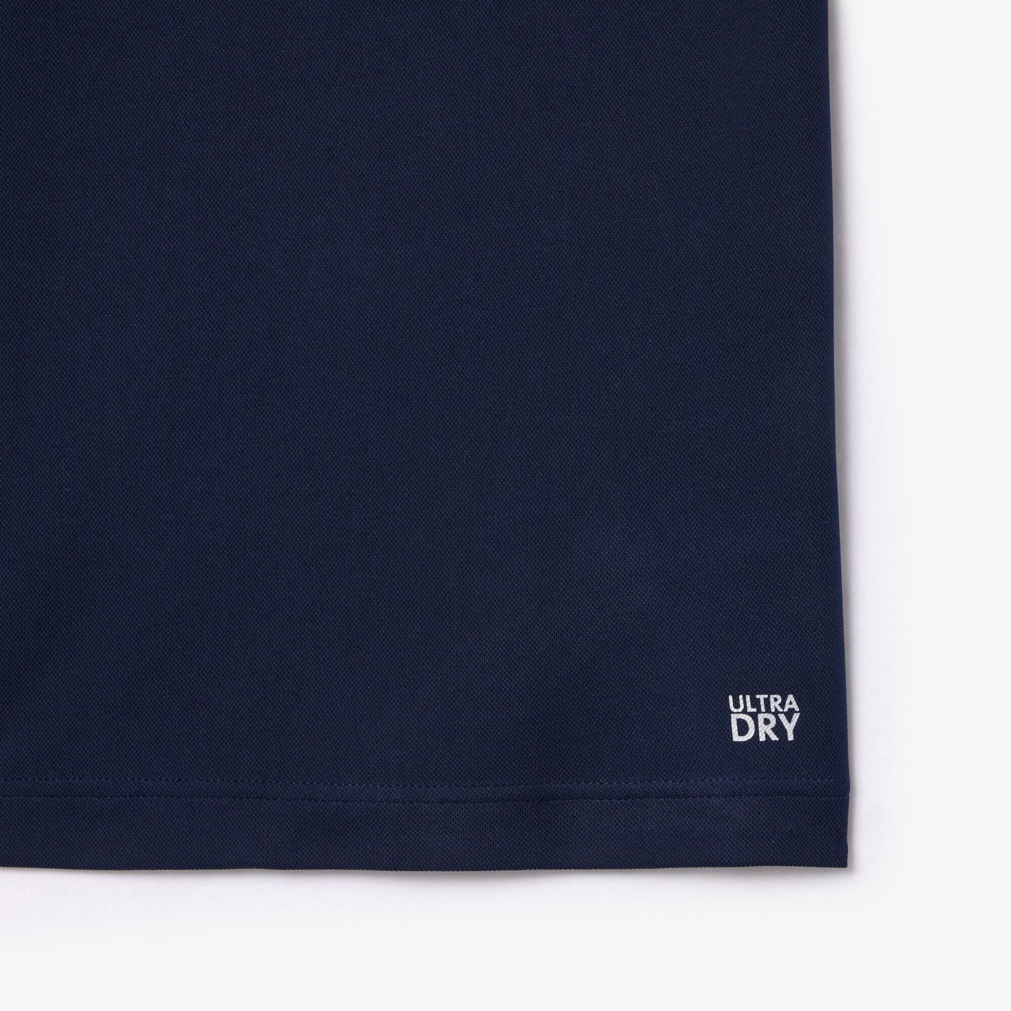 Ultra-Dry Tennis-T-Shirt mit Colour-Block und Aufdruck T-Shirts - Blau - Lacoste - Herren