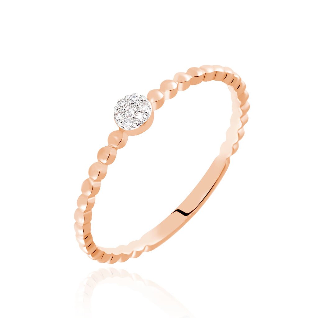 Bague Solitaire Gaxina Or Rose Diamant