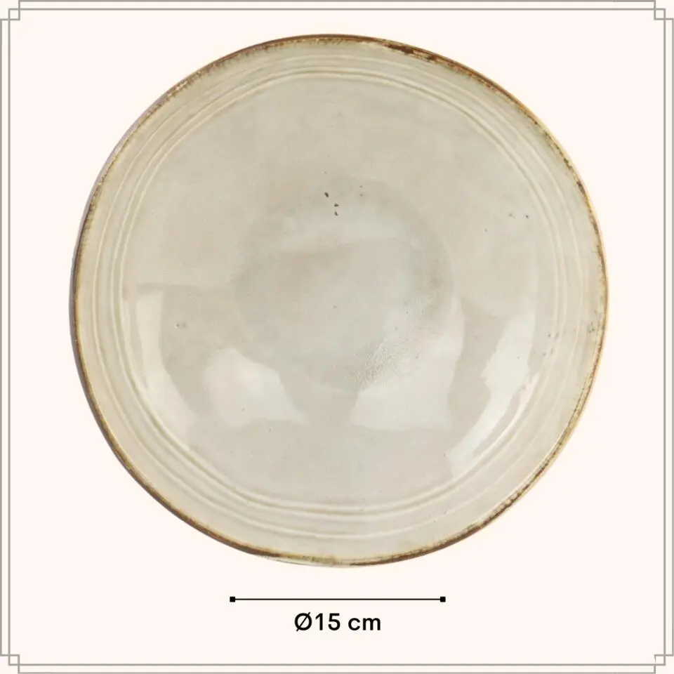 OTIX Soepkommen 6 Persoons Beige 15cm Soeptassen Keramiek LILY